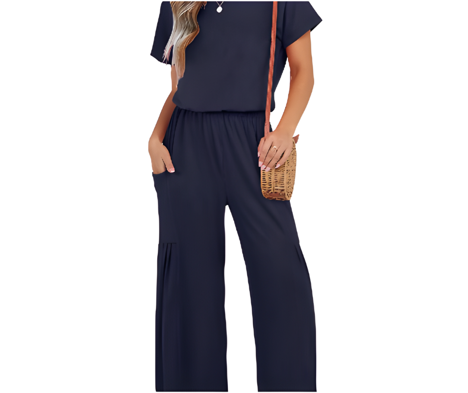 Women’s One Piece Jumper Romper (Navy)