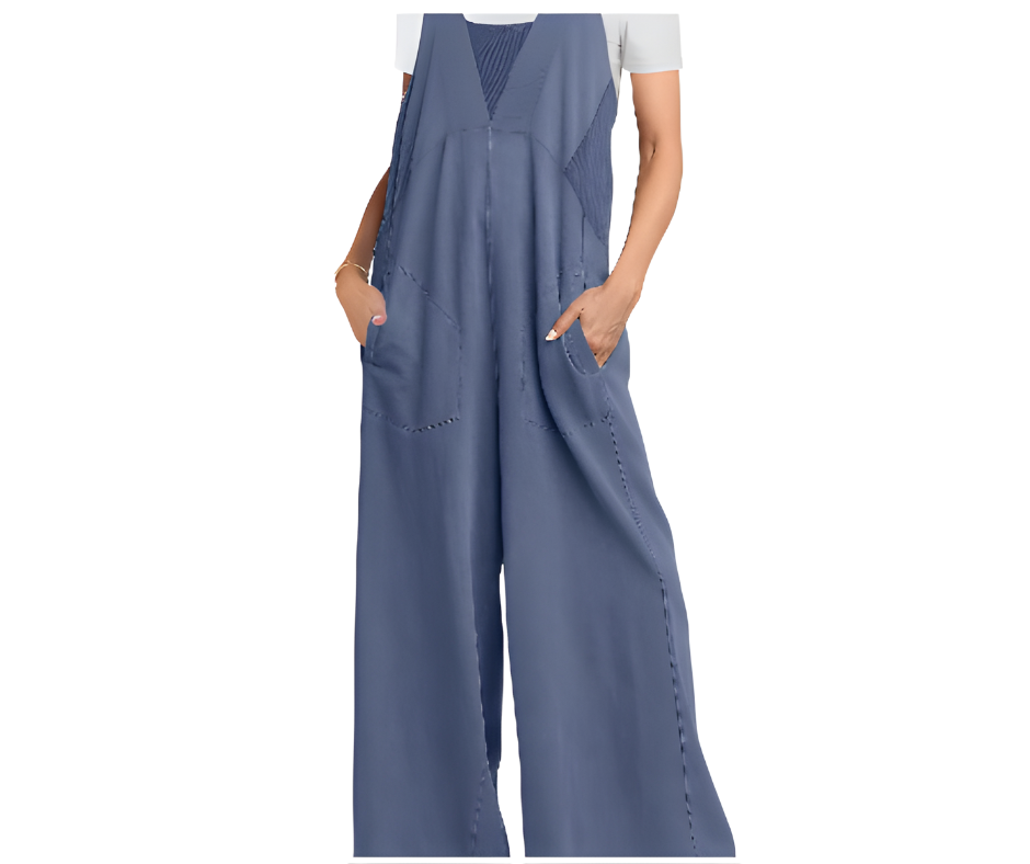 Womens Casual Overalls (Dusty Blue) – Effortless Style Meets All-Day Comfort