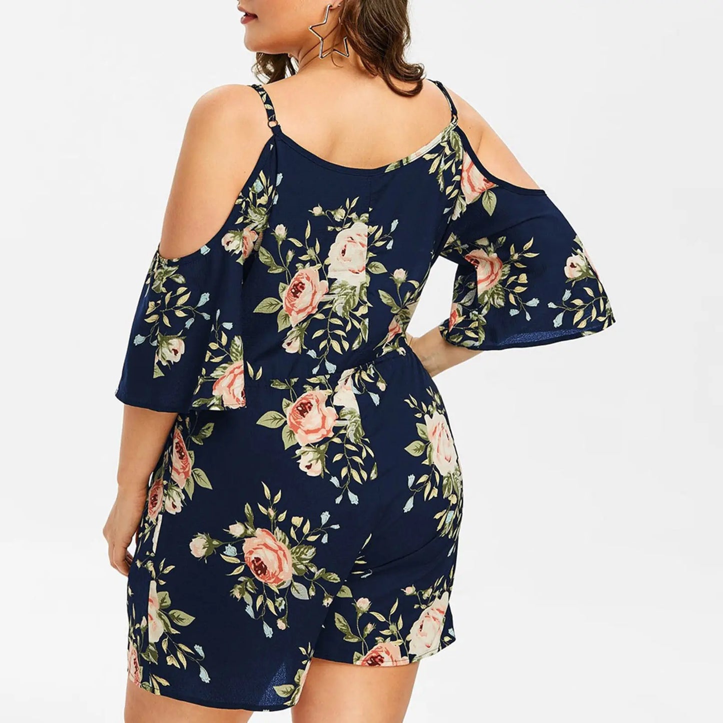 Chic Floral Plus Romper