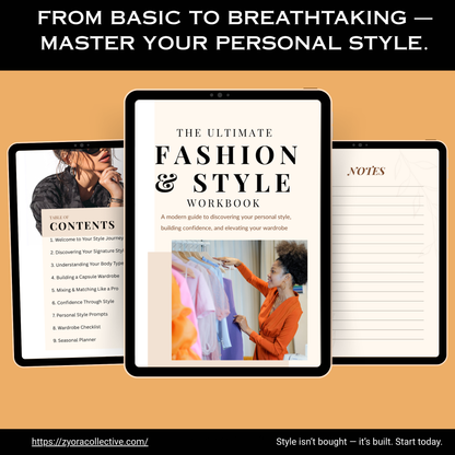 The Ultimate Fashion & Style Workbook – Build Your Signature Look, Capsule Wardrobe & Confident Style