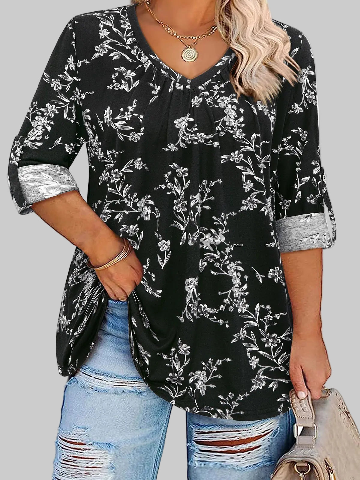 Womens Tunic Blouse Top