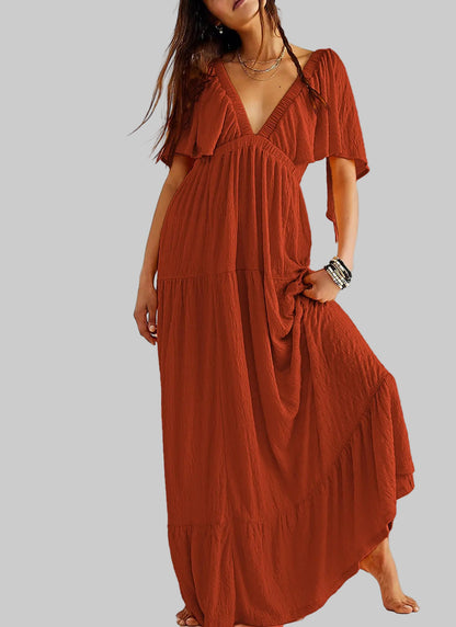 Kikibell Womens Maxi Boho Dress