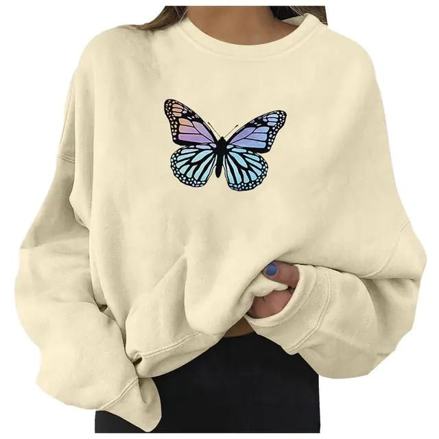 Oversized Women's Hoodie Urban Alphabet Print