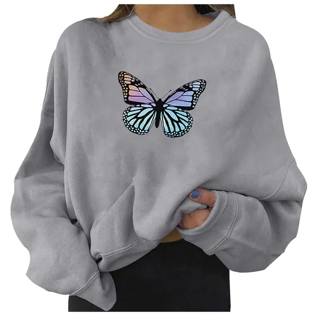 Oversized Women's Hoodie Urban Alphabet Print